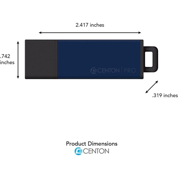Centon DataStick Pro2 8GB USB 2.0 Flash Drive – Sealed, S1-U2T2-8G - Picture 10 of 11